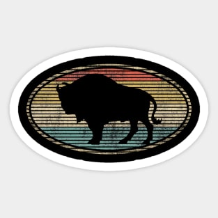 Bison Lovers Funny Vintage Design Sticker